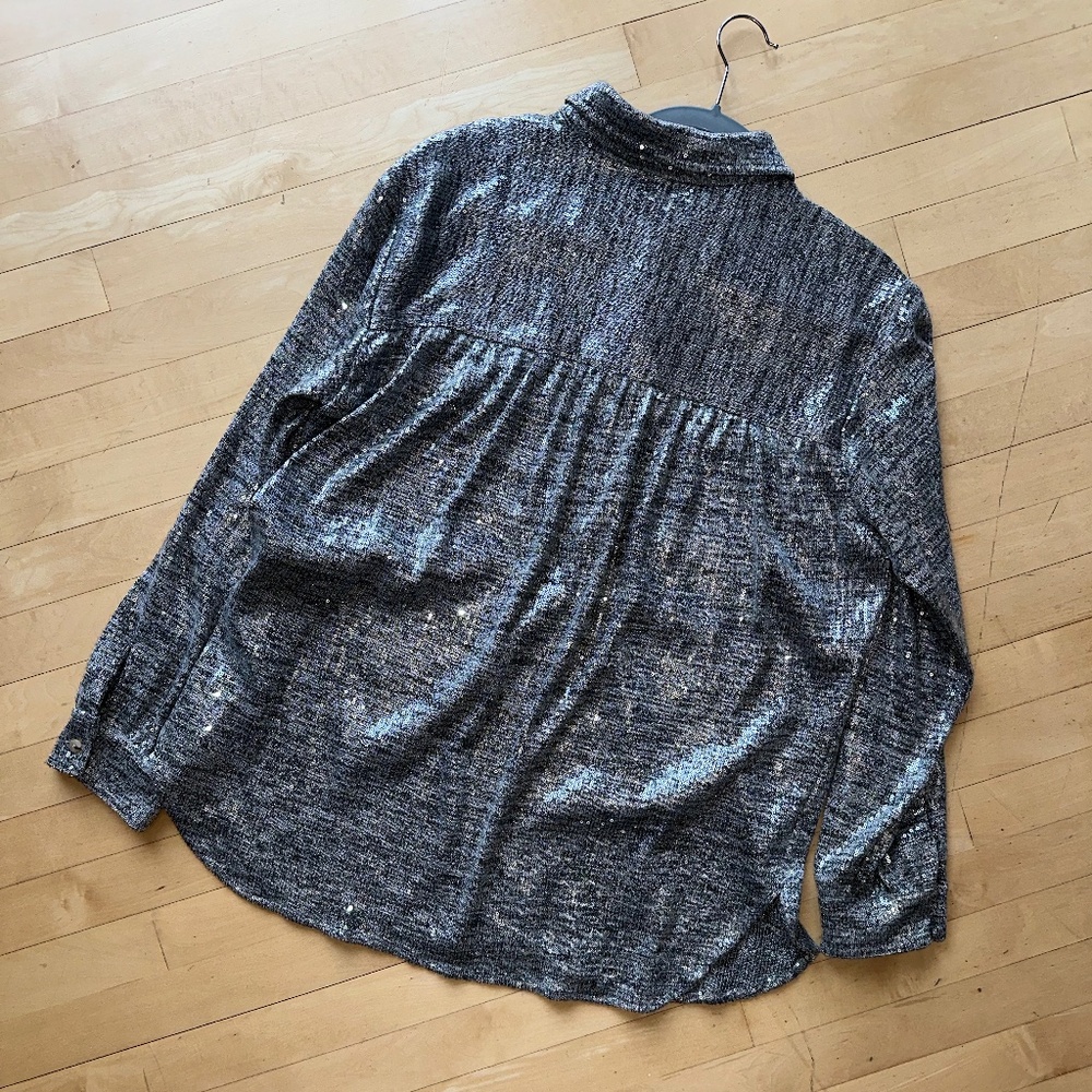 Pilcro Hadley shimmery relaxed shirt, L, GP1512 - Picture 5 of 5